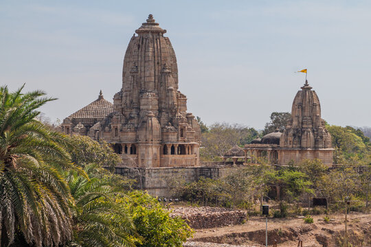 Kumbhshyam and Meera temples at Chittor Fort in Chittorgarh, Rajasthan state, India