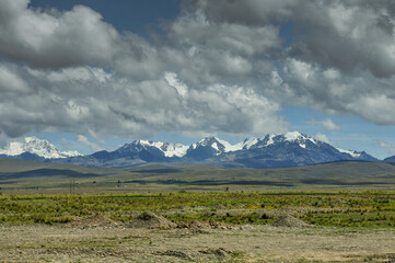 view of the mountains outside La Paz