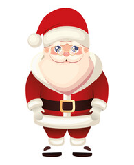 christmas santa claus icon in white background