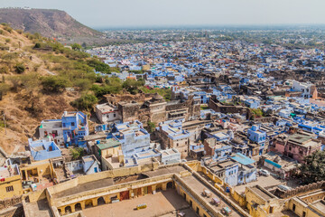 Fototapeta premium Aerial view of Bundi, Rajasthan state, India