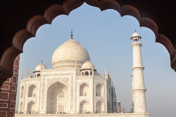 Fototapeta premium View of Taj Mahal in Agra, India