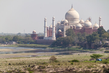 Taj Mahal as viewed from Agra Fort, Uttar Pradesh state, India