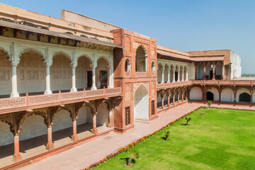Fototapeta na wymiar Macchi Bhawan at Agra Fort, Uttar Pradesh state, India