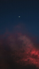 Fototapeta na wymiar moon and clouds