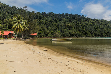 Base camp at Gaya Island in Tunku Abdul Rahman National Park, Sabah, Malaysia