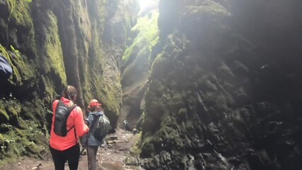 Neriaco, México - November 01, 2020: Hiking Cañada Nexpayantla