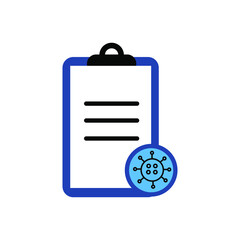 Document covid virus vector icon. Illustration isolated for graphic and web design.