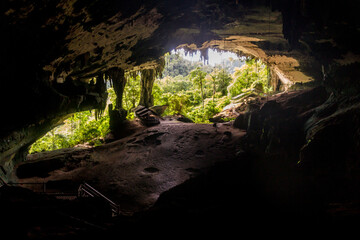 Entrance of the Great Cave in Niah National Park, Malaysia