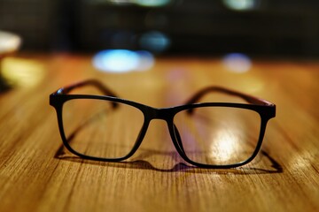 glasses on the table