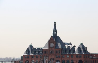 The Ellis Island - The port of European immigrants. New York.