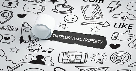The concept of business, technology, the Internet and the network. Intellectual property