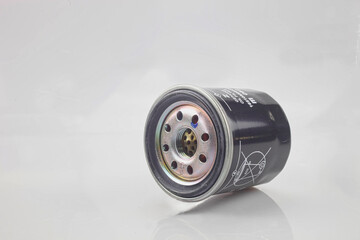 part oil filter car black isolated