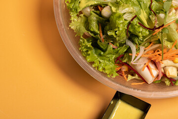 Healthy and light meal: mixed salad