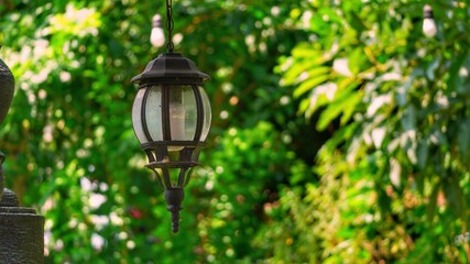 old lamp in the garden
