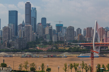 Skyline of Chongqing with Yangtze river, China