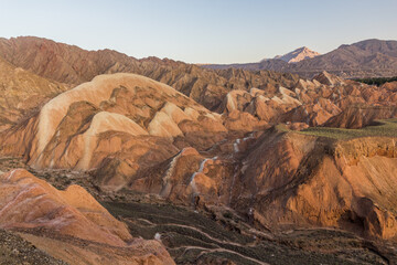 Rainbow mountains of Zhangye Danxia National Geopark, Gansu Province, China