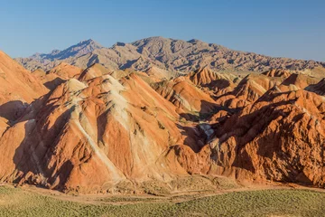 Papier Peint photo autocollant Zhangye Danxia Rainbow mountains of Zhangye Danxia National Geopark, Gansu Province, China