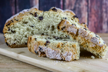 Freshly Baked and Sliced Irish Soda Bread