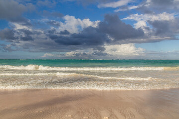 Cloudy sky at Bavaro beach, Dominican Republic