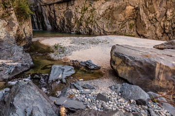 Landscape near Salto Jimenoa waterfall near Jarabacoa town in Dominican Republic