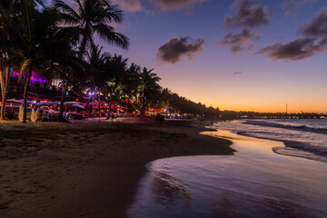 Night view of Cabarete beach, Dominican Republic