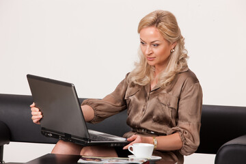 Young Woman With Laptop