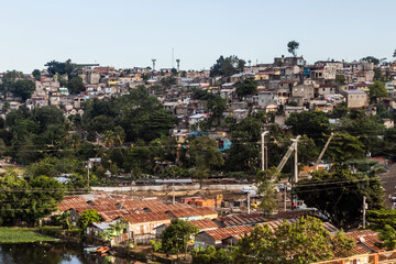 Naklejka premium Impoverished areas of Santo Domingo, capital of Dominican Republic.