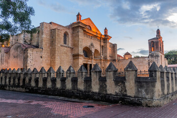 Fototapeta premium Cathedral of Santa María la Menor in the Colonial City of Santo Domingo, capital of Dominican Republic.