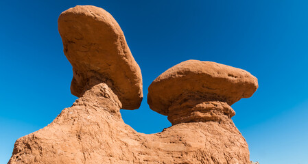 Toadstool Shaped Hoodoos, Goblin Valley State Park, Utah, USA