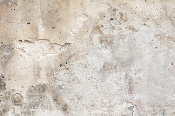 Dirty grunge texture surface detail of old plaster wall for background use.Empty old cracked plaster wall with damage and dirty surface.