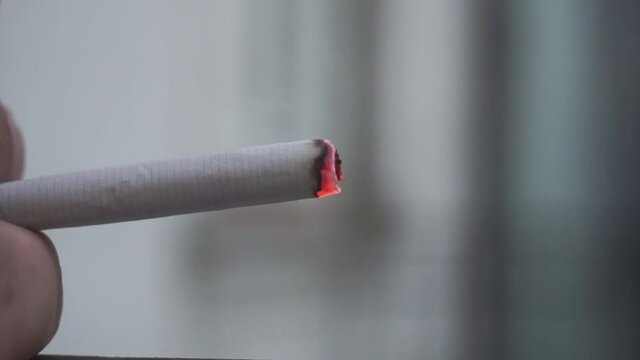 Closeup of a cigarette being lit