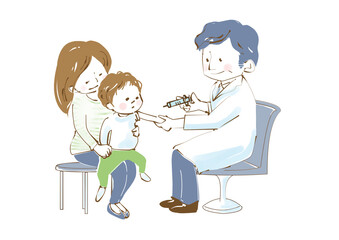 予防接種をうける子供
