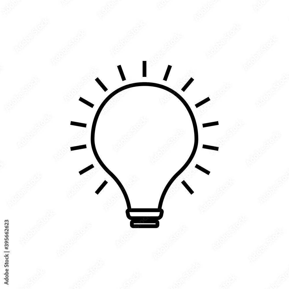 Poster lamp line icon. idea symbol. simple design editable. design vector illustration