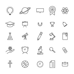 Education line icon set. simple design editable. design vector illustration
