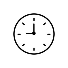 Clock line icon. on time symbol. simple design editable. design vector illustration