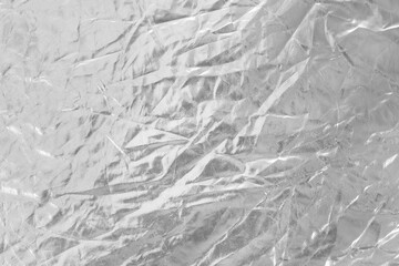 fabric silver wrinkled or crumpled textile texture abstract background.