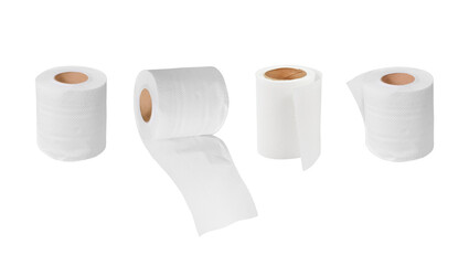 toilet paper roll or Tissue roll isolated on white background with clipping path include