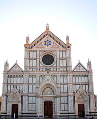 The Santa Croce Basilica in Florence. The basilica is also a mausoleum and the resting place of Michelangelo, Dante and Galileo.