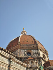 Obraz premium The magnificent dome of the basilica in Florence said to be the largest dome. The dome is an architectural achievement and known for it's beauty.