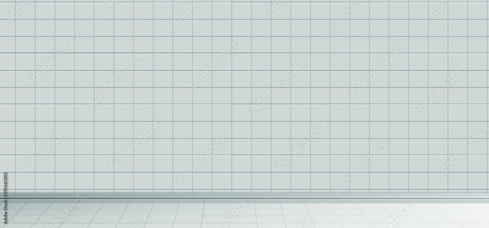 Poster white horizontal background with tiles. tile background. abstract block pattern. brick texture. squa