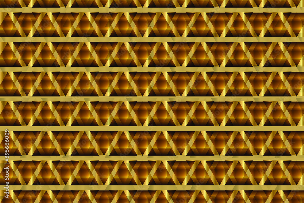 Poster abstract gold geometric vector background with triangles. modern luxury geometric background with go