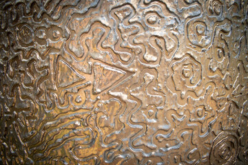 Golden abstract pattern ceramic texture