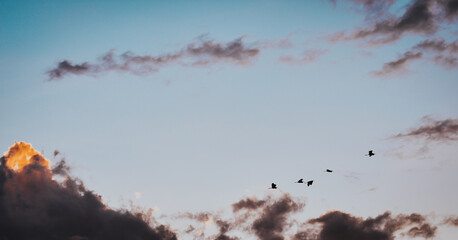 sunset in the mountains