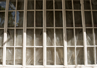 Vintage window isolated against a white background. 