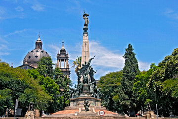 Fototapeta na wymiar Monumento na Praça da Matriz, Porto Alegre. Rio Grande do Sul. Brasil