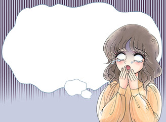 少女漫画風 白目をむいてショックを受ける美女 昭和風 70年代風 集中線背景 Wall Mural 水乃みのる 少女漫画風 白目をむいてショックを受ける美女 昭和風 70年代風 集中線背景 Wall Mural 水乃みのる