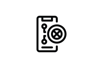 Hacker Outline Icon - Phone