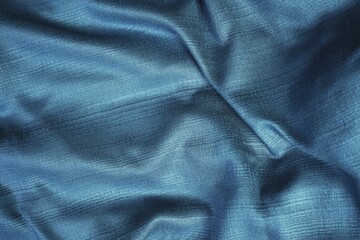 Thai fabric blue color(dark tone) pattern and glitter texture,with copy space.