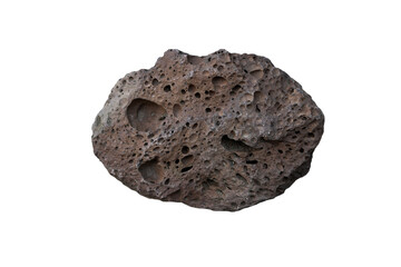 raw of Basalt rock isolated on white background.