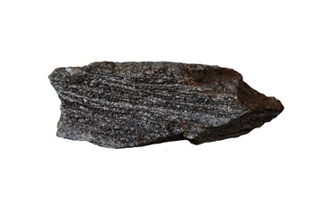 gneiss rock isolated on white background.